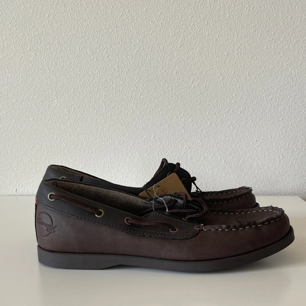 Weatherproof‎ Men's Brown Leather Boat Shoes Size 8